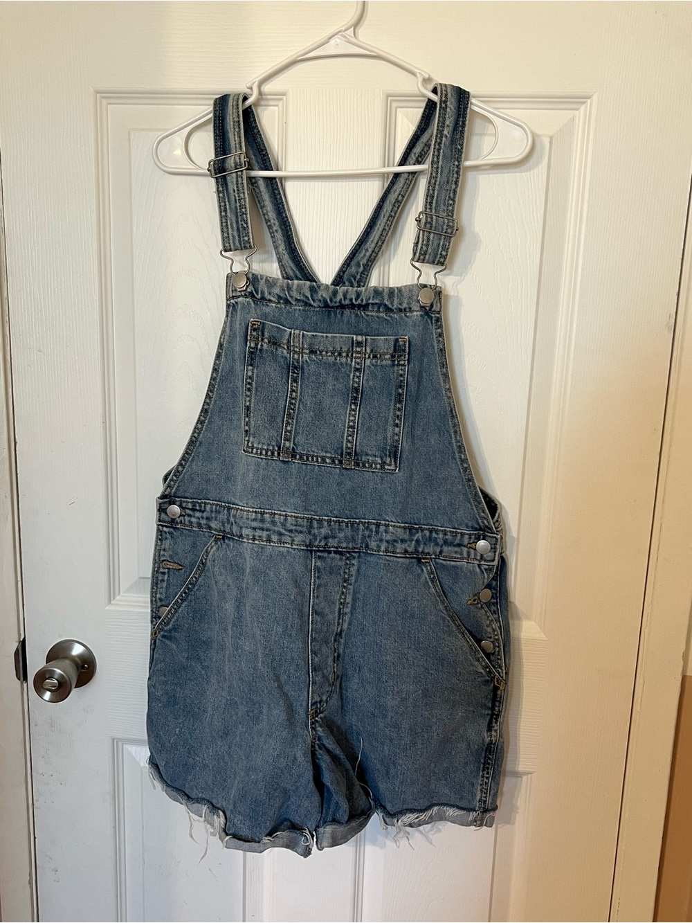 Universal Thread Blue Denim Short Overalls